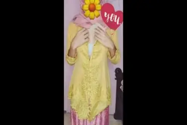 Live Ukhti Kebaya Hijab Pink Menggoda Streaming Lumer